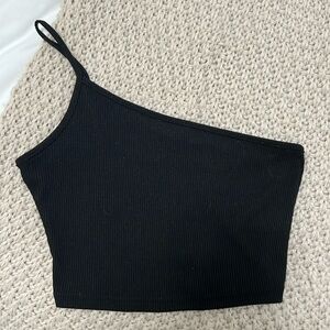 One shoulder crop top